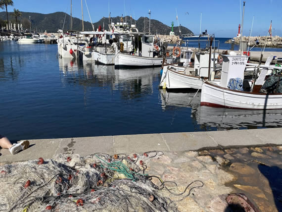 fishermans nets cala bona harbour